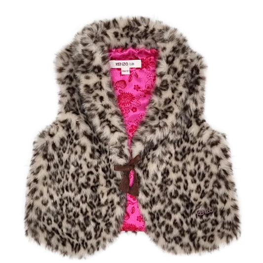 Gilet bébé fille marron sans manches, taille 18 mois, marque Kenzo - seconde main luxe