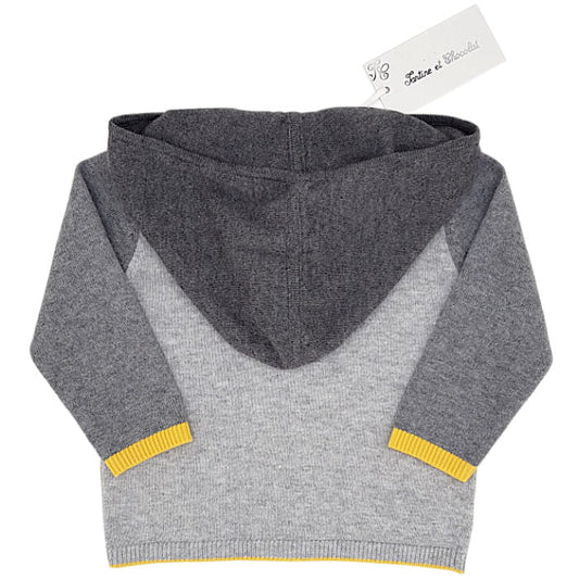 Gilet gris à capuche TARTINE ET CHOCOLAT bébé garçon 6 mois