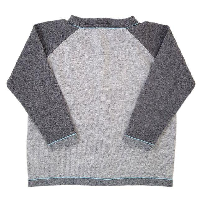 Gilet bébé garçon gris en coton, taille 12 mois, marque Tartine et Chocolat - seconde main haut de gamme
