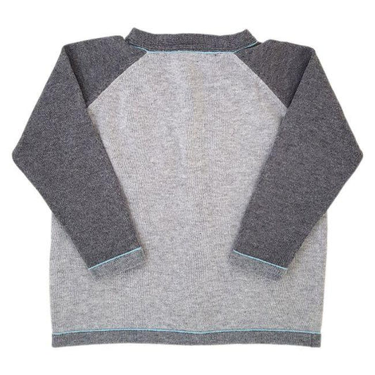 Gilet bébé garçon bicolore gris TARTINE ET CHOCOLAT 12 mois à manches longues