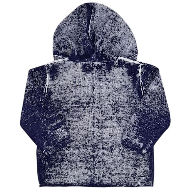 Gilet bébé garçon bleu à capuche, taille 12 mois, marque Marcel et Léon - seconde main premium