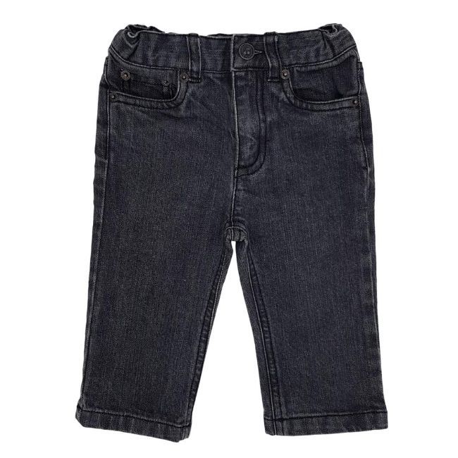 Jean bébé garçon BONPOINT d'occasion 6 mois en denim noir délavé