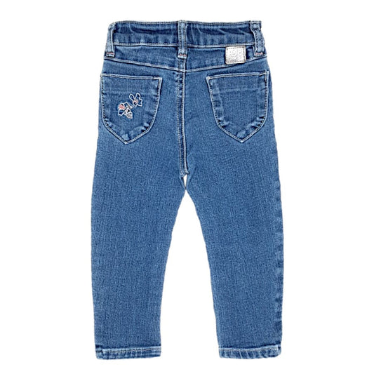 Jean bleu délavé IKKS bébé fille 12 mois