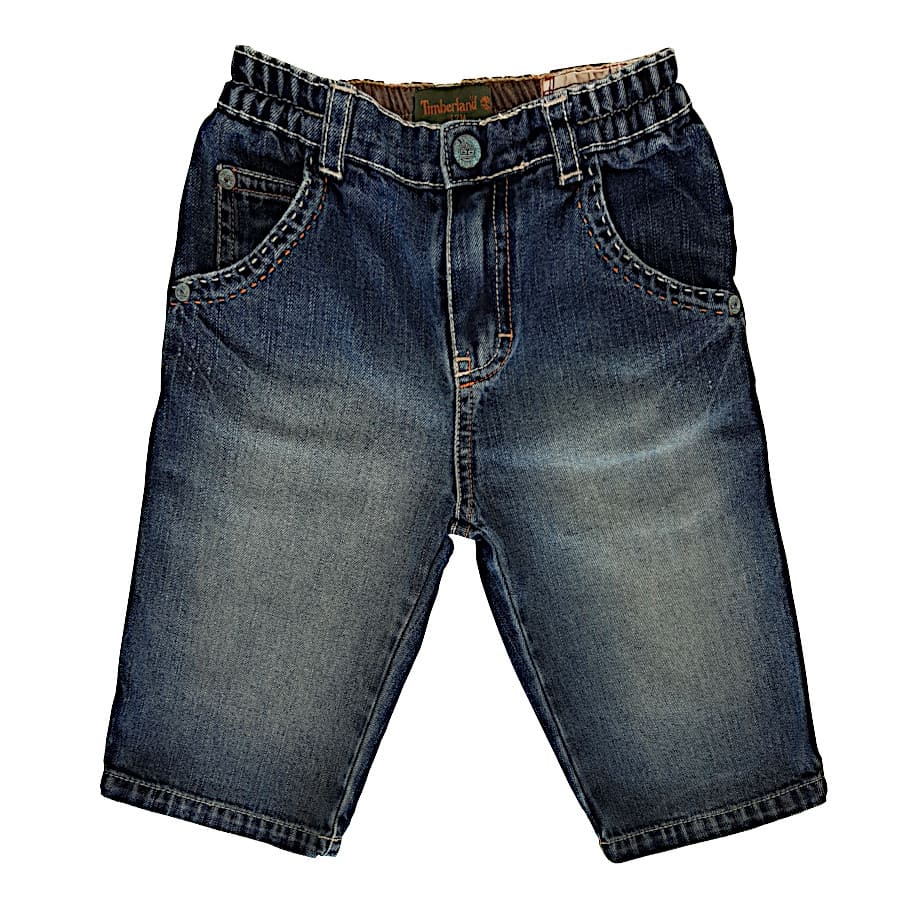Vêtement bébé TIMBERLAND d'occasion - Jean bébé garçon 12 mois bleu