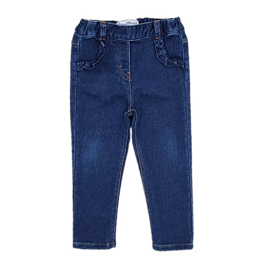 Jegging bébé fille bleu brut, taille 18 mois, marque Tartine et Chocolat - seconde main haut de gamme