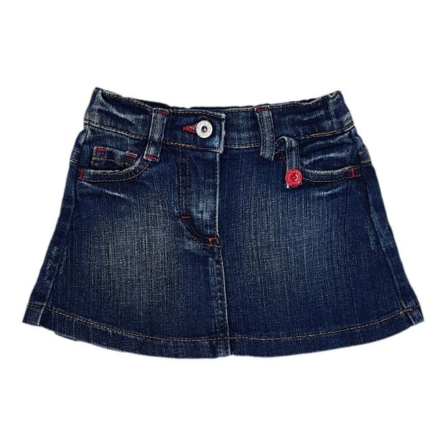 Jupe été bébé fille 6-9 mois d'occasion en denim bleu brut - Marque luxe DOLCE & GABBANA