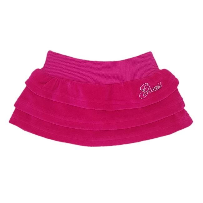 Vêtement bébé fille naissance d'occasion GUESS jupe à volants fuchsia