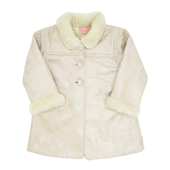 Vêtement bébé neuf avec étiquette - Manteau ESCADA fille 12 mois beige doré