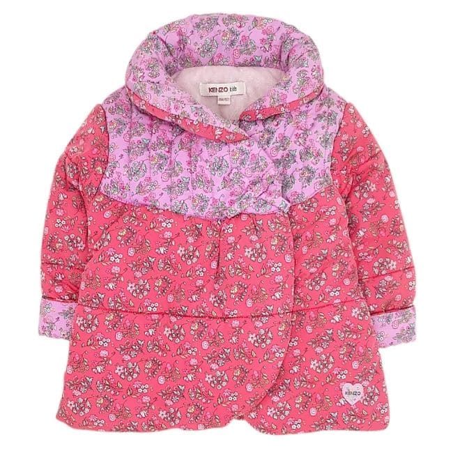 Manteau rose imprimé fleuri Kenzo seconde main - Bébé Fille 6 mois – Chou  de Chic