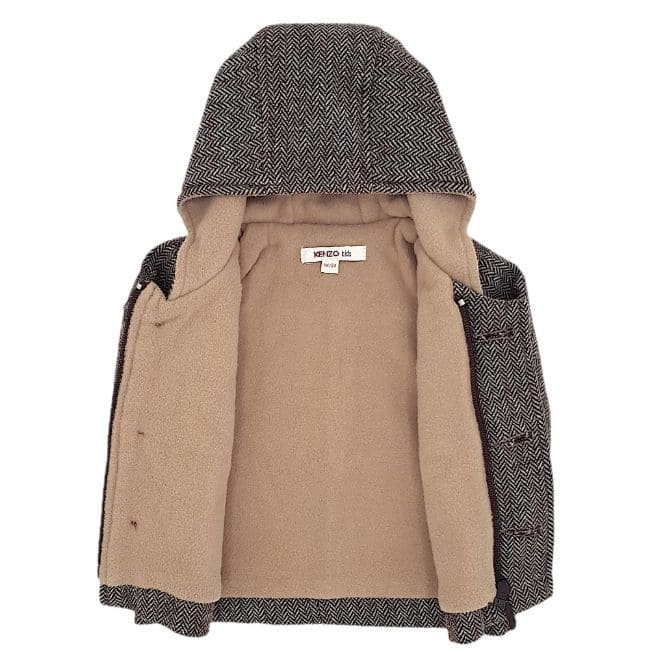 Manteau marron à capuche KENZO KIDS bébé 1 mois