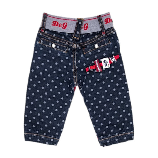 Jean bleu D&G JUNIOR bébé fille 6-9 mois