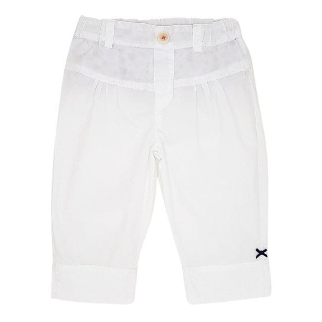 Vêtement bébé fille créateur d'occasion - Pantalon PAUL SMITH JUNIOR 12 mois blanc