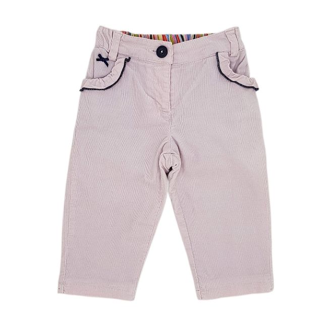 Pantalon bébé fille rose en velours côtelé, taille 6 mois, marque Paul Smith - seconde main luxe
