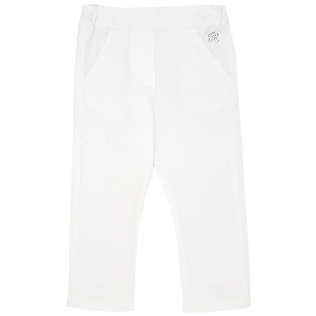Vêtement bébé fille chic TARTINE ET CHOCOLAT d'occasion - Pantalon skinny blanc 18 mois