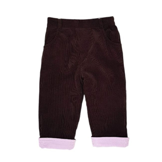Pantalon bébé fille réversible TARTINE ET CHOCOLAT 12 mois face marron