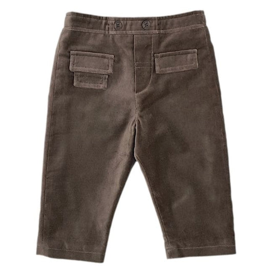 Pantalon bébé garçon en velours marron, taille 6 mois, marque Tartine et Chocolat - seconde main haut de gamme