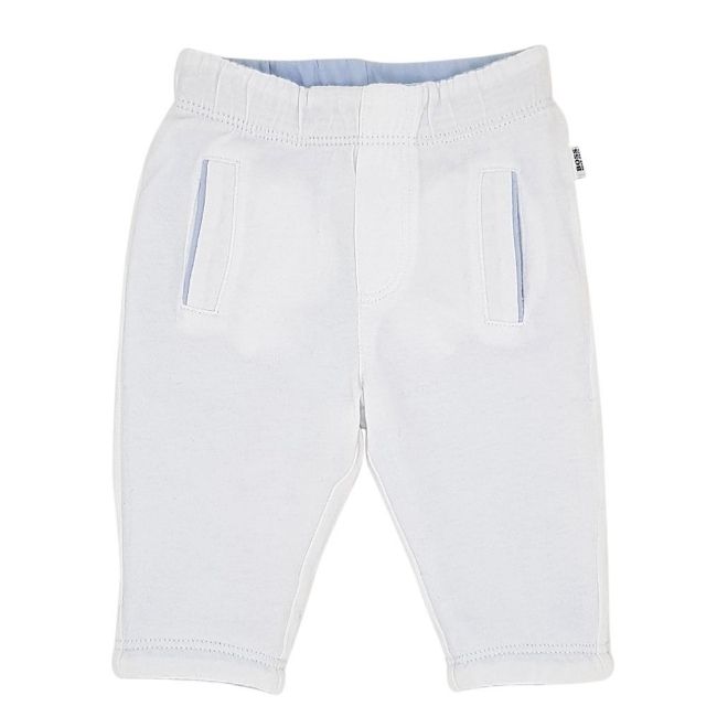 Bas de jogging bébé garçon BOSS seconde main 1 mois réversible face blanche avec poches