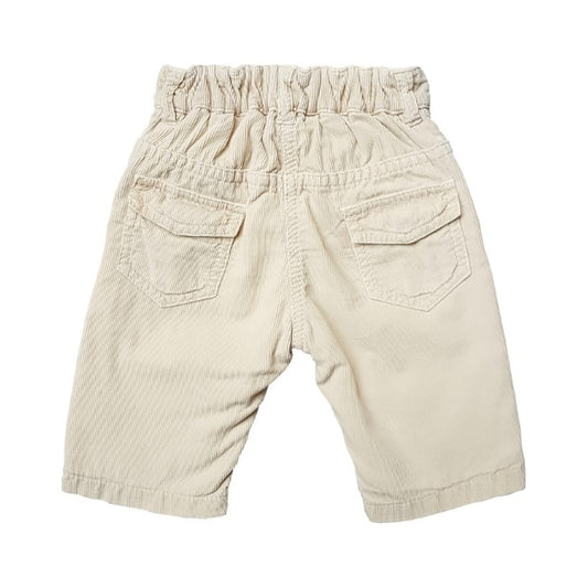 Pantalon bébé beige CHLOÉ 1 mois poches à rabat au dos