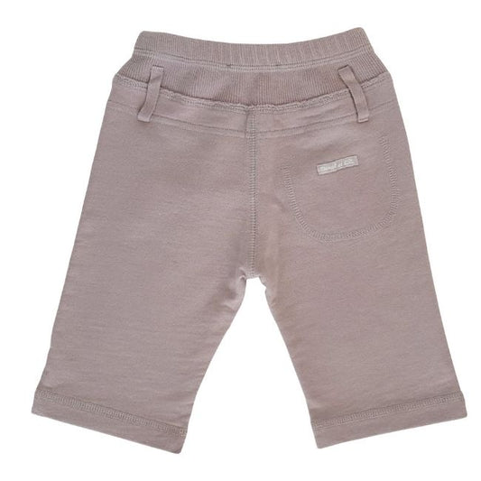 Pantalon bébé LILI GAUFRETTE beige avec taille élastique et passants 3 mois