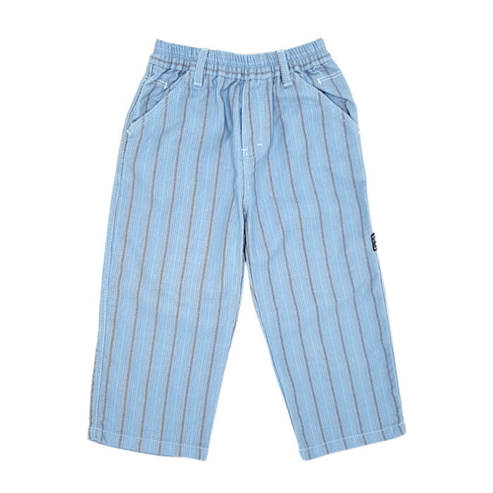 Vêtement bébé neuf avec étiquette - Pantalon TIMBERLAND garçon 18 mois bleu à rayures