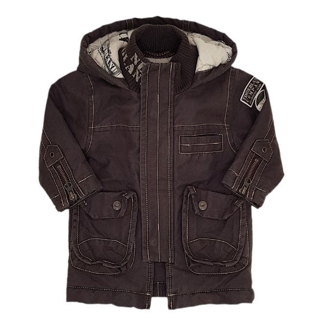 Parka bébé garçon marron à capuche, taille 6 mois, marque Timberland - seconde main premium