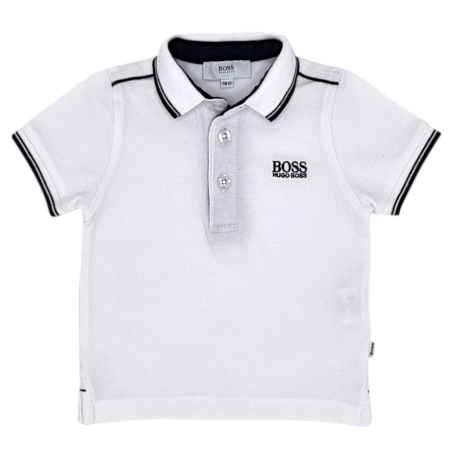 Polo Hugo Boss bébé garçon 6 mois d'occasion blanc et marine