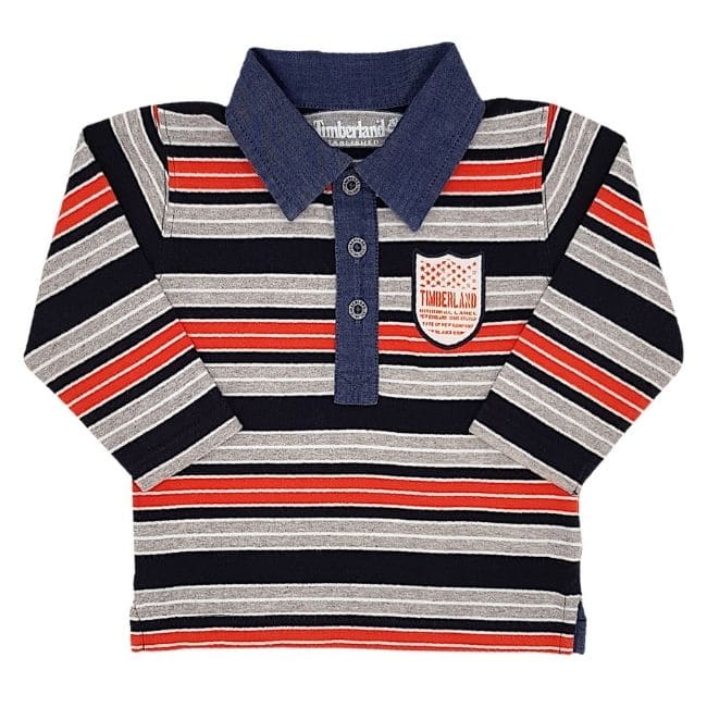 Polo bébé garçon multicolore à rayures, taille 12 mois, marque Timberland - seconde main premium