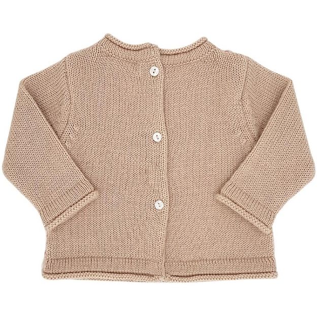 Pull bébé mixte beige en laine BURBERRY 1 mois avec boutonnage