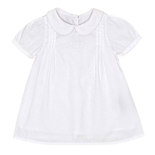 Robe de cérémonie bébé fille blanche brodée, taille 3 mois, marque Baby Dior - seconde main luxe