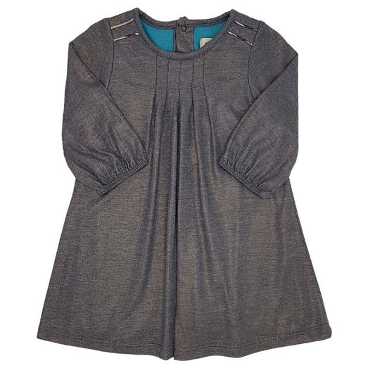 Robe de Noël bébé fille gris/doré, taille 6 mois, marque Burberry - seconde main luxe