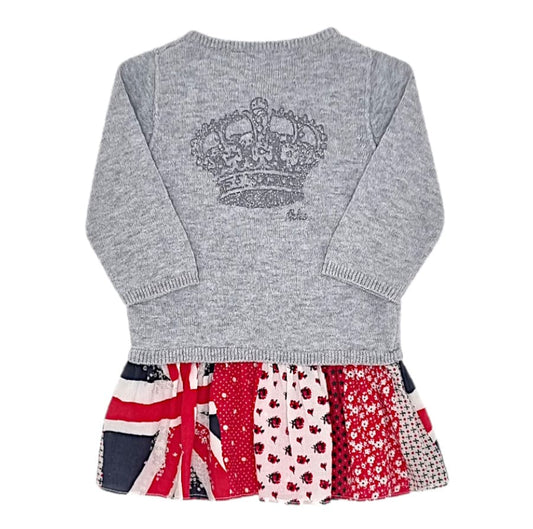 Robe grise IKKS bébé fille 3 mois