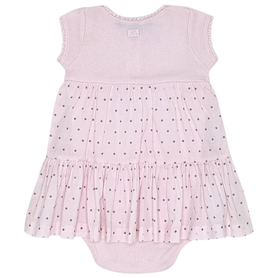 Body robe bébé fille rose motif étoiles, taille 18 mois, marque Lili Gaufrette - seconde main premium