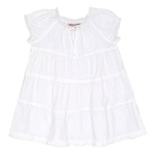 Robe bébé fille blanche, taille 18 mois, marque Bonpoint - seconde main haut de gamme