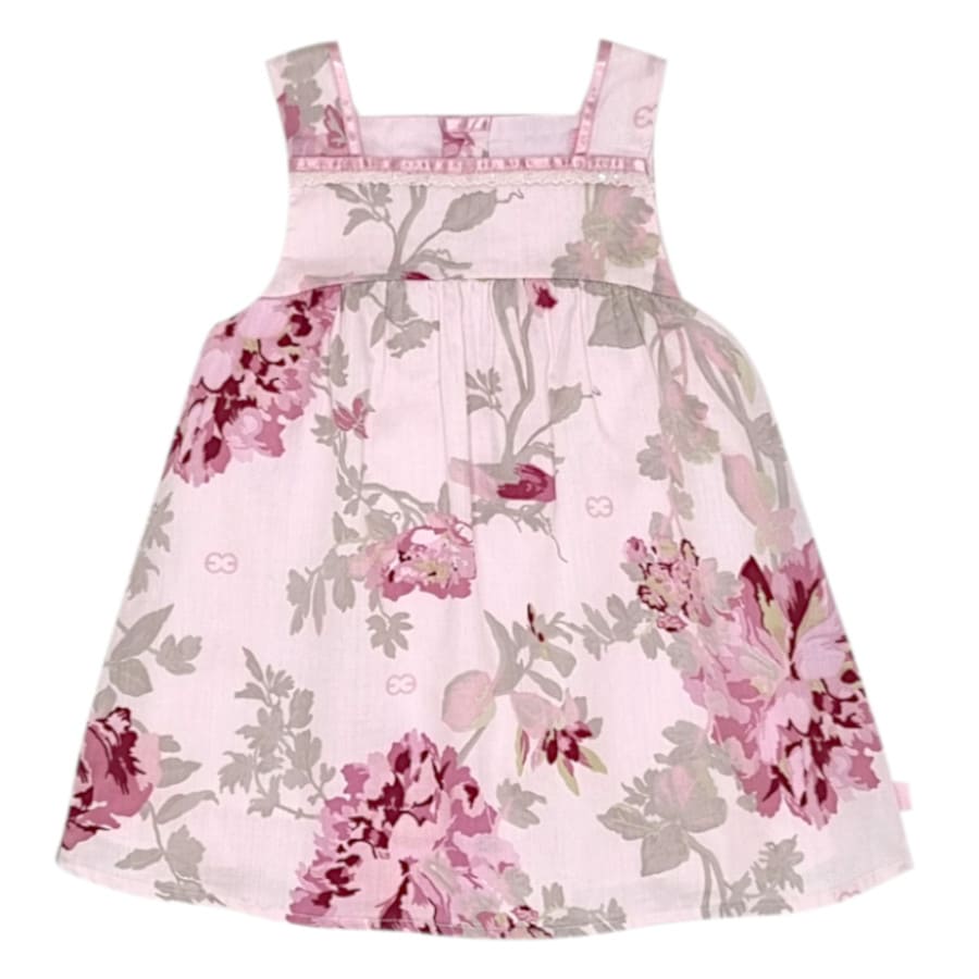Robe rose motif floral Escada seconde main - Bébé Fille 9 mois – Chou de  Chic