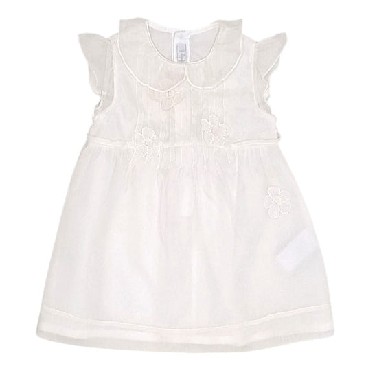 Robe de cérémonie bébé fille en soie écrue, taille 6 mois, marque Il Gufo - seconde main haut de gamme