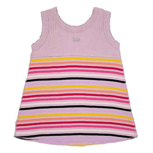 Robe bébé fille parme à rayures RYKIEL BÉBÉ 3 mois sans manches