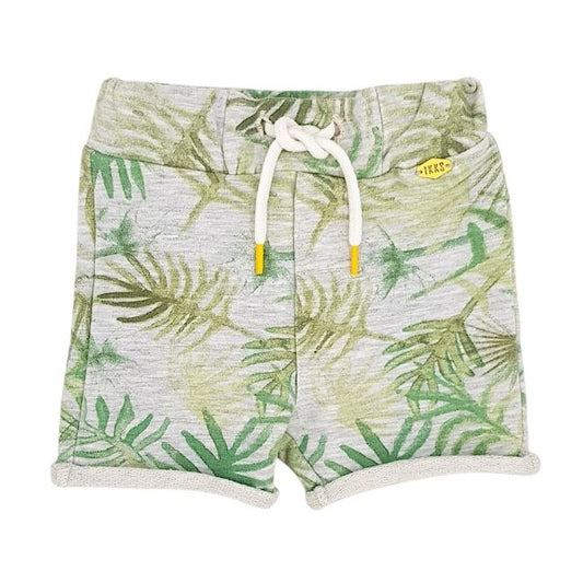 Short bébé garçon gris motif tropical, taille 3 mois, marque IKKS - seconde main premium