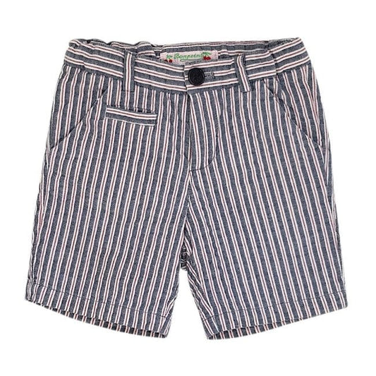 Short bébé garçon gris à rayures, taille 6 mois, marque Bonpoint - seconde main haut de gamme