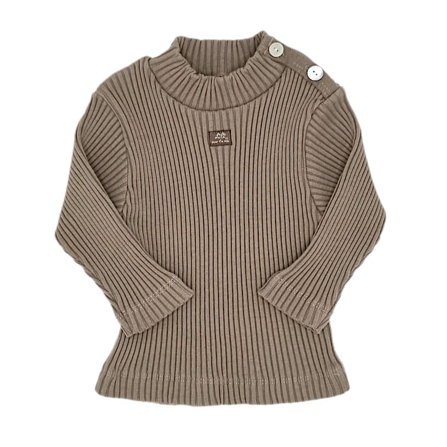 Sous-pull bébé fille 6 mois marron - Vêtement seconde main de marque LILI GAUFRETTE