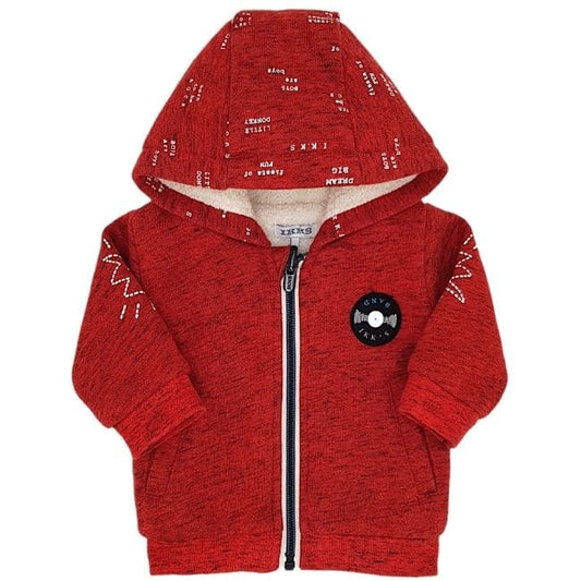 Sweat à capuche bébé garçon rouge, taille 3 mois, marque IKKS - seconde main premium