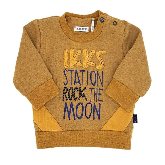 Sweat bébé garçon en molleton camel, taille 3 mois, marque IKKS - seconde main premium