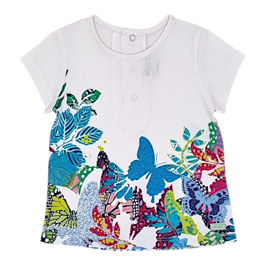 T-shirt blanc motif papillons Kenzo occasion - Bébé Fille 12 mois – Chou de  Chic