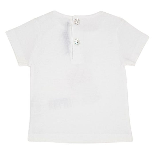 Tee-shirt blanc LILI GAUFRETTE bébé fille 12 mois