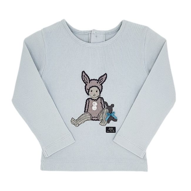 Tee-shirt LILI GAUFRETTE bébé fille 6 mois d'occasion bleu ciel
