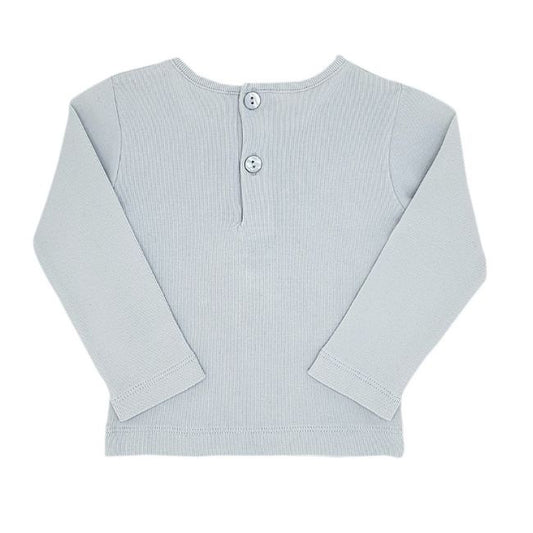 Tee-shirt bébé fille bleu ciel LILI GAUFRETTE 6 mois à manches longues