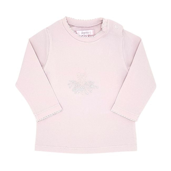Tee-shirt REPETTO bébé fille 6 mois rose pastel - Vêtement mode d'occasion