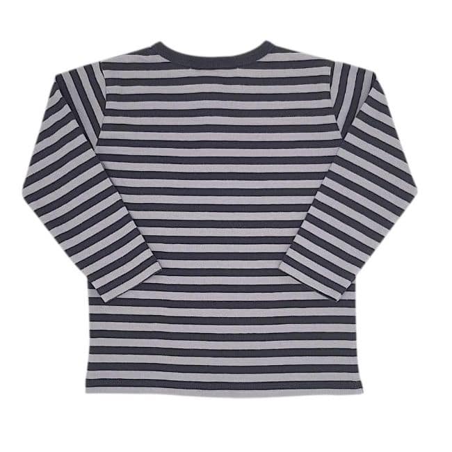 Tee-shirt bébé garçon gris à rayures BONPOINT 18 mois à manches longues