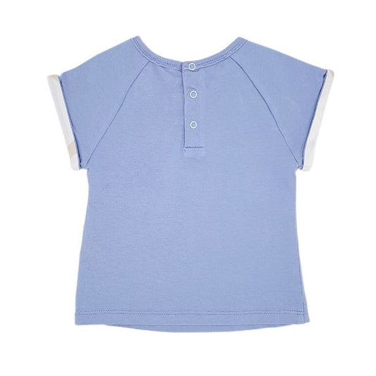 Tee-shirt bébé fille bleu BURBERRY 6 mois à manches courtes