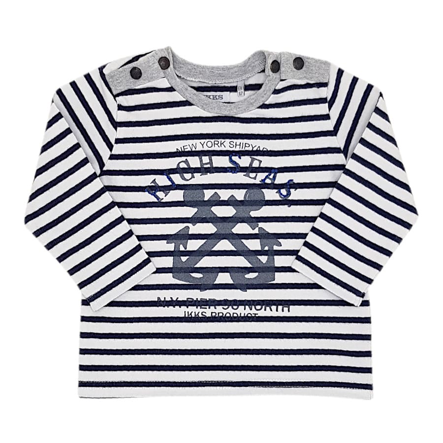 Vêtement bébé d'occasion - T-shirt marinière IKKS garçon 6 mois