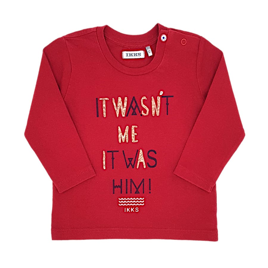 Vêtement bébé seconde main - Tee-shirt IKKS bébé garçon 6 mois rouge